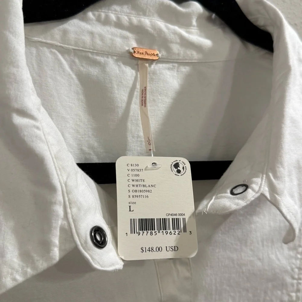 Free People NWT Large White Constance Floral Lace Mini Dress Boho Beach Romantic - Picture 4 of 8